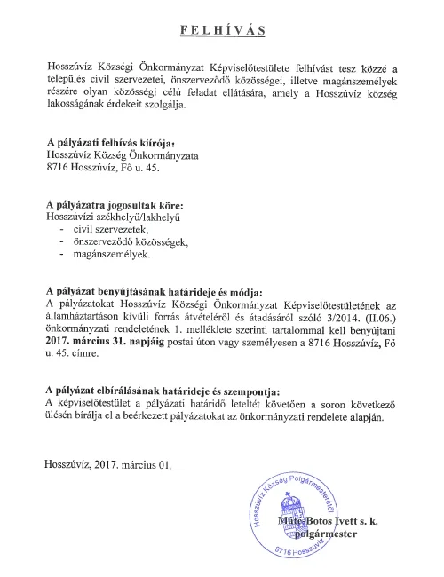 palyazat hosszuviz 20170301