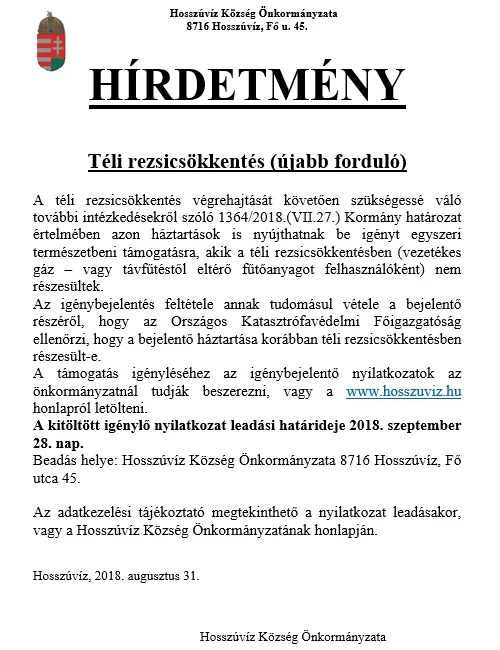 telirezsicsokkentes 2018 hosszuviz